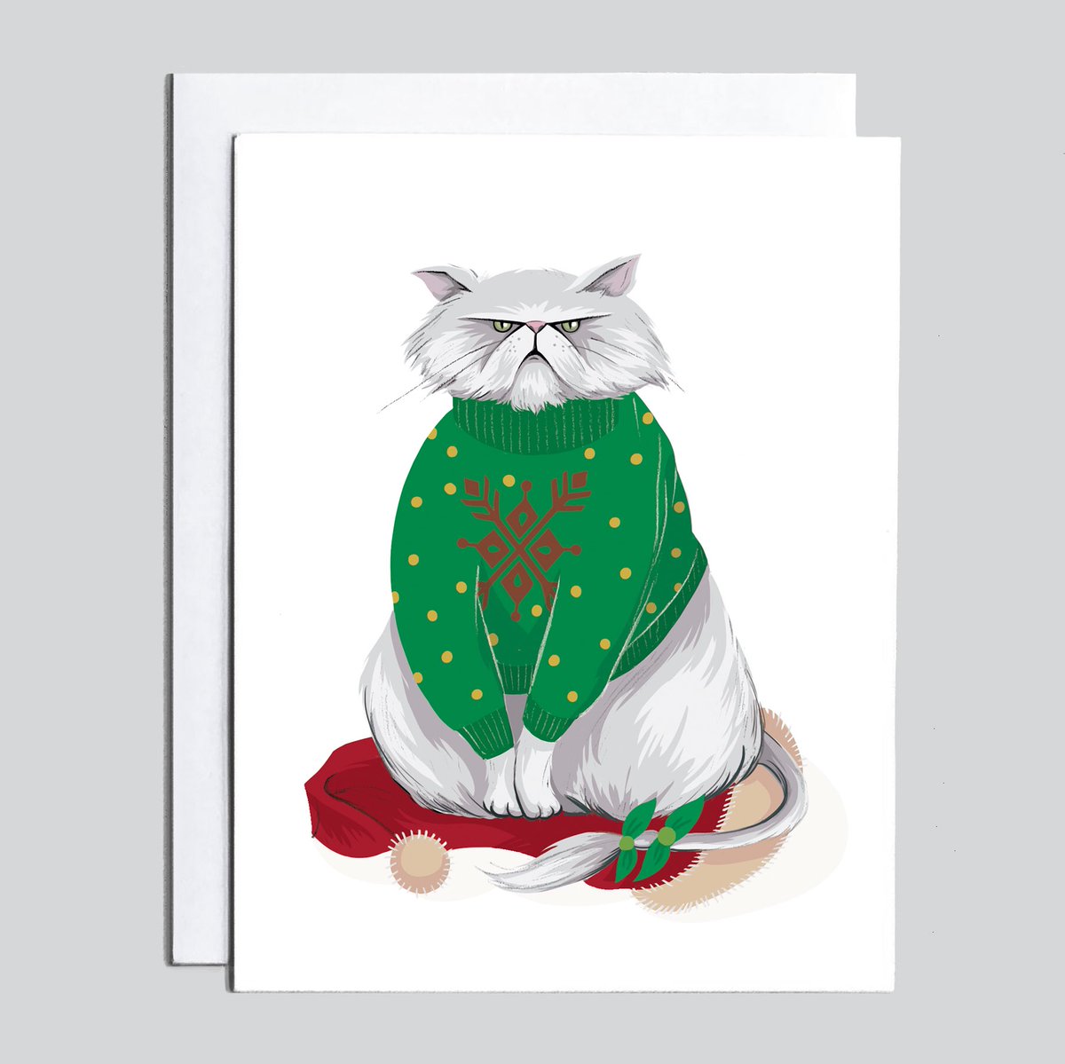 buhaolife's tweet photo. Another day, another Christmas card. This was the first card I’ve ever made for @theroyalbison and its still a popular one till this day. These grumpy sweater cats will be back for the holidays. Find them Nov 27 - Dec 9th at https://t.co/EPU3RxYSk9 🎄 #yeg #royalbison #shoplocal https://t.co/bgeNkhVru6