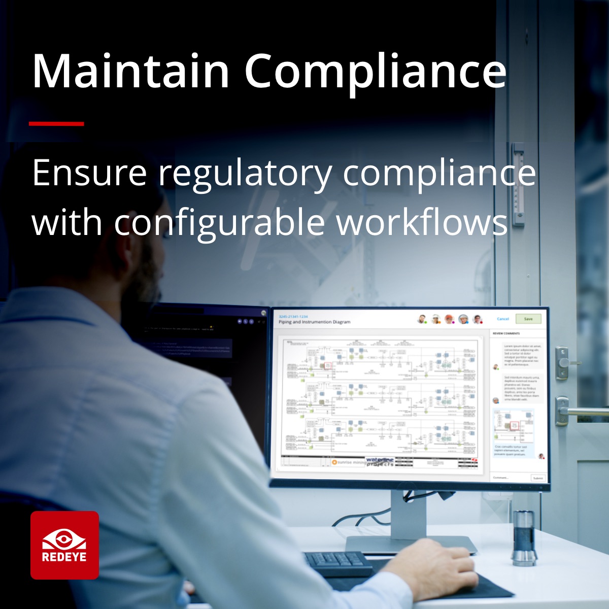 RedEyeApps's tweet image. Take the legwork out of managing #compliance. #ConfigurableWorkflows enable streamlined and efficient management of #maintenance works, compliance checks and asset verification. Find out more hubs.li/H0BmKt_0 or get in touch for your tailored demo hubs.li/H0BmFrC0
