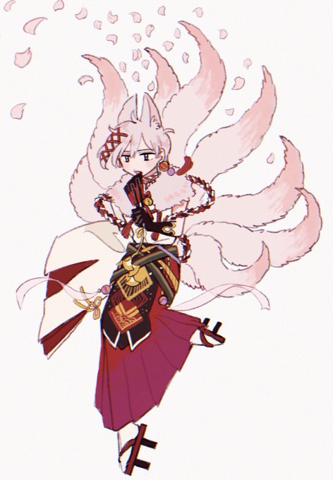 「kyuubi white hair」 illustration images(Latest)