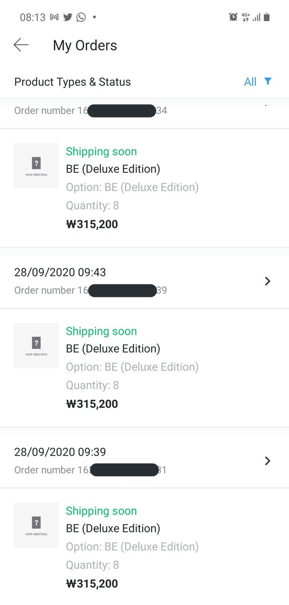 seugar's tweet photo. (📍) #SeugarUpdate : album BE dari Weverse Shop masih shipping soon ya sampai skrng padahal belinya udah dari tgl 28 Sept.

buat yg beli dr ktown4u sudah dikirim semua ke warehouse sm mereka 👌🏻 https://t.co/YHAbTN1hmp