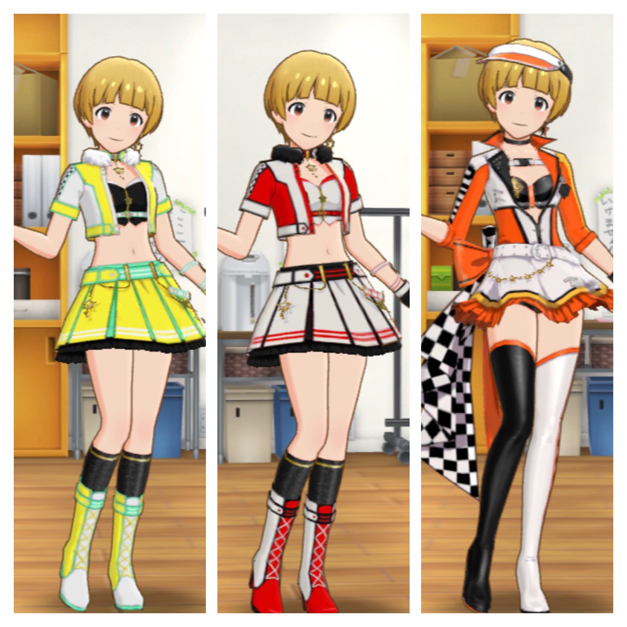 なおた のり子にはゴーグル ゴツめブーツ Amp ミニスカートの私服に寄せたカジュアル衣装が欲しいと常々思っていまして 今回の原田さんの衣装は私がのり子に着せたい服のイメージに近いかも イラストはバイク跨がっててハードな印象だけど頭のバンダナとか