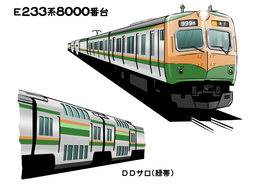 「#E23x系の日
怪レいJR東日本一般形電車 」|みすた亭のイラスト