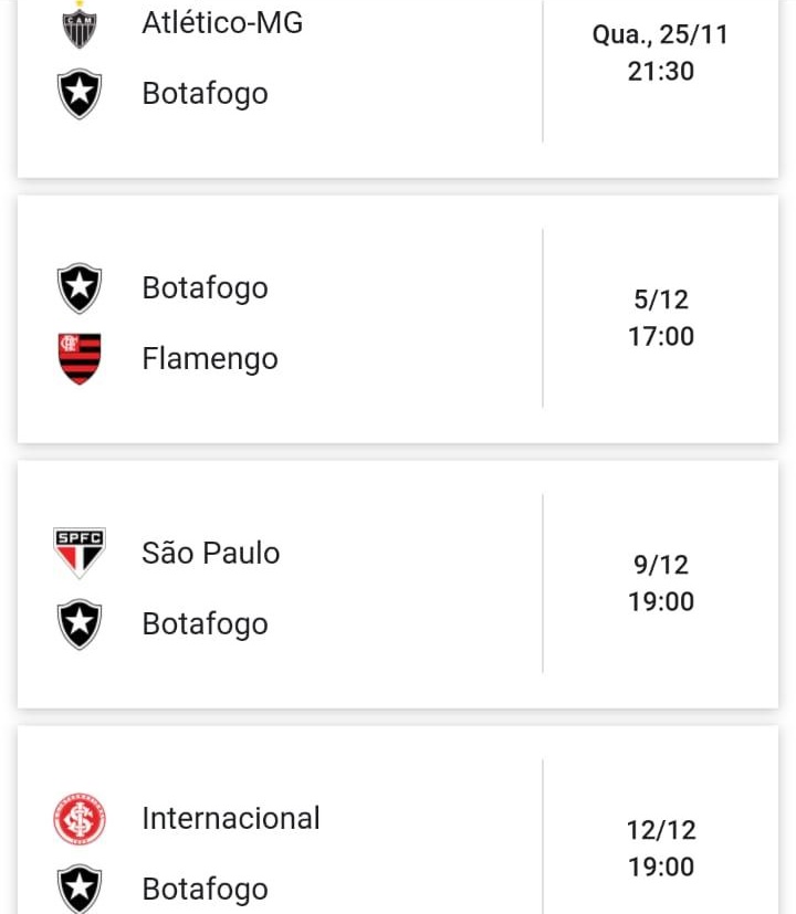 Tabela do Botafogo no Brasileirão 2019: veja todos os jogos do