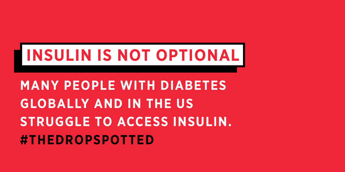 BeyondType1's tweet photo. A person is diagnosed with diabetes when the body is no longer able to produce insulin (in #T1D caused by an autoimmune attack) a hormone needed to SURVIVE.
If you’re struggling to access insulin, find options at https://t.co/EMEKw1PLwd #GetInsulin #TheDropSpotted https://t.co/KcLKhB7o2I