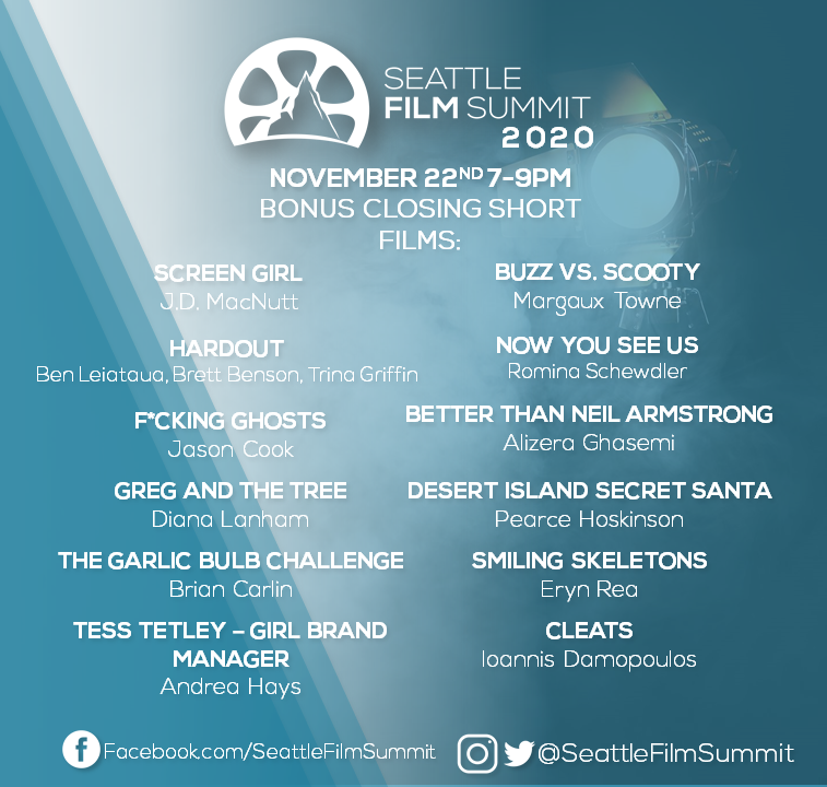 seafilmsummit's tweet photo. BONUS: CLOSING NIGHT SHORT BLOCK 11/22/20 7:00 - 9:00 PM
It’s simple. We had so much good stuff, we created a bonus block!
#SFS2020 #SeattleFilmSummit #VirtualConference #Washington #PNW #FilmMarketing #FilmMarket #CreativeCollective #WestCoast #Conference #PNWConference https://t.co/M0boCQ2D3U