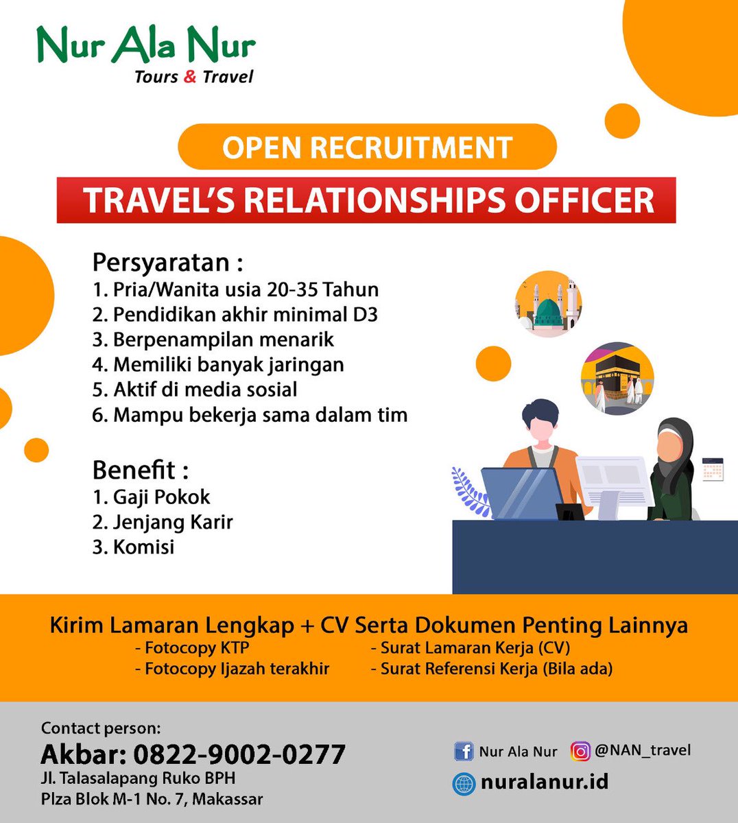 Tabe <a href="/SupirPete2/">Supet</a> <a href="/DaengInfo/">Daeng Info Makassar</a> <a href="/infoMKS_/">Info Makassar</a> <a href="/zakir_sabara/">Zakir Sabara H. Wata</a> <a href="/suldgkulle/">DgKulleRG_PSM</a> <a href="/BungEwinK/">EwinK</a> <a href="/enal_18/">Traveler Gadungan</a> @BeritaMks 

Siapa tau ada followers ta lagi cari kerja. Insyaa ALLAH pekerjaannya halal dan berkah 🙏😁