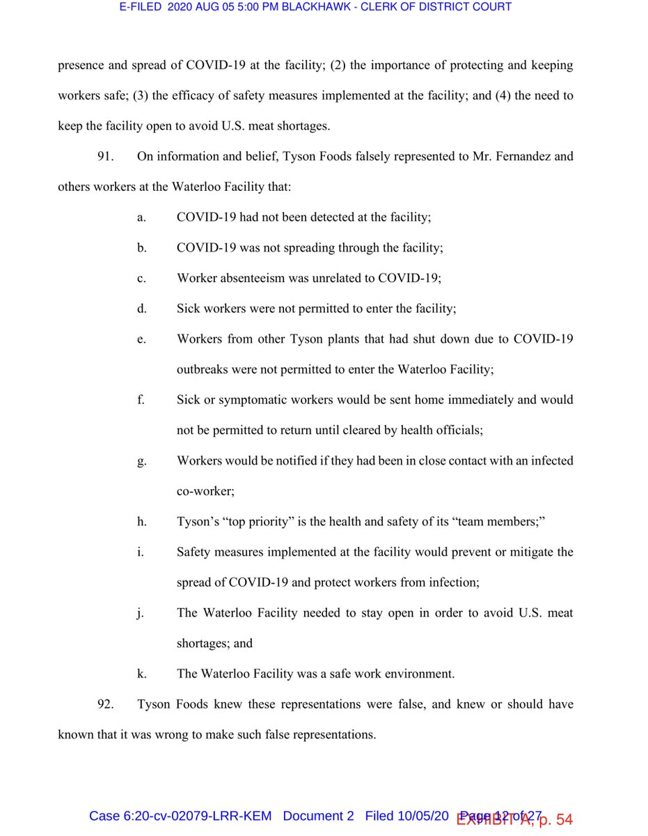 ASSHOLES”...Tyson executives lobbied, or directed others to lobby, members of.. House of Representatives or the U.S. Senate for COVID-19 related liability protections“It was tonight’s CNN segmentreminded me about this thread https://drive.google.com/file/d/1oDxsd_fciqToIAC5uuWeiSbtJ1rlPOkv/view?usp=drivesdkECF https://ecf.iand.uscourts.gov/doc1/07512566499