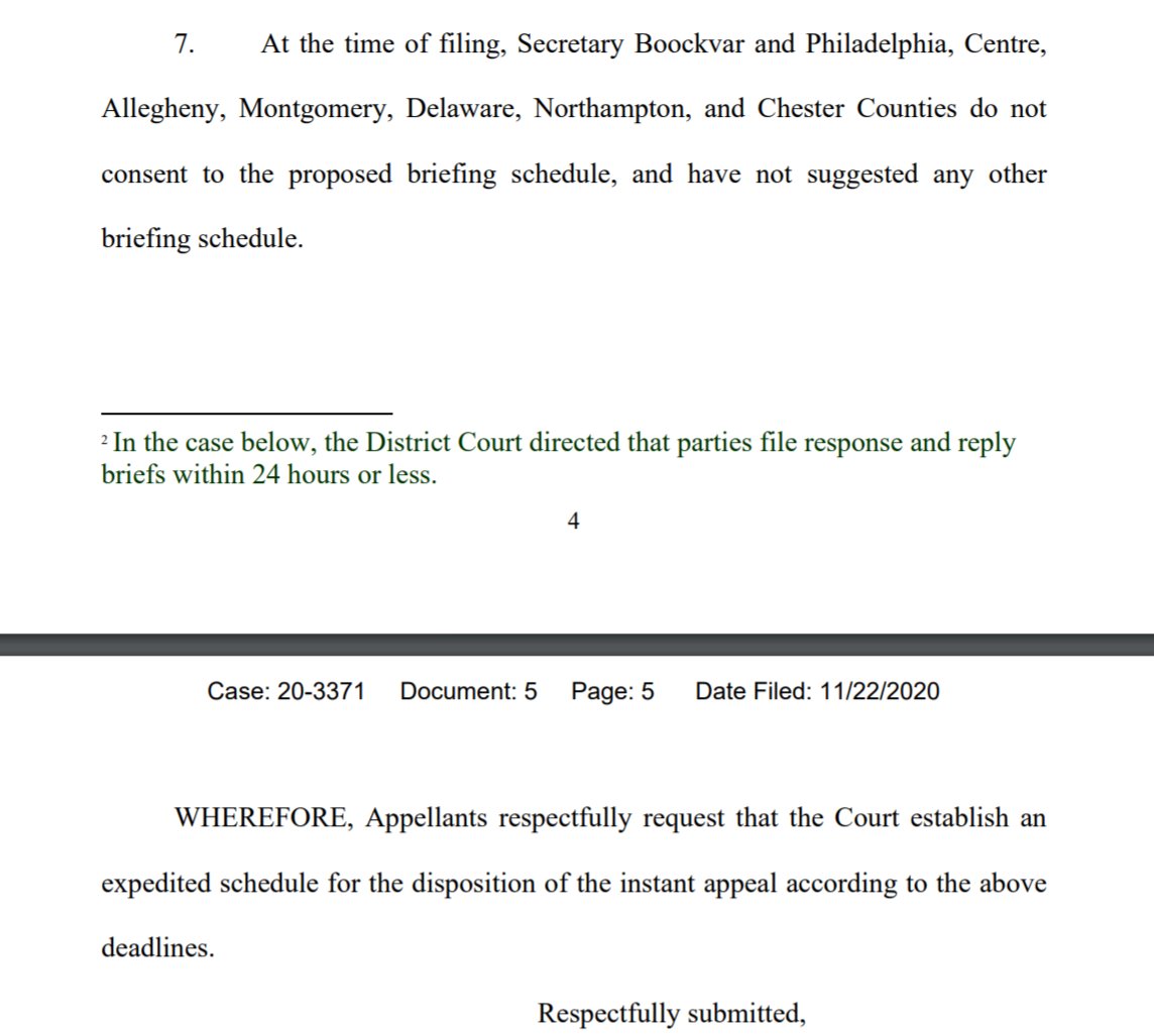 And I don't believe it. They really are only requesting expedited briefing on the refusal to allow leave to amend.I'm..........................