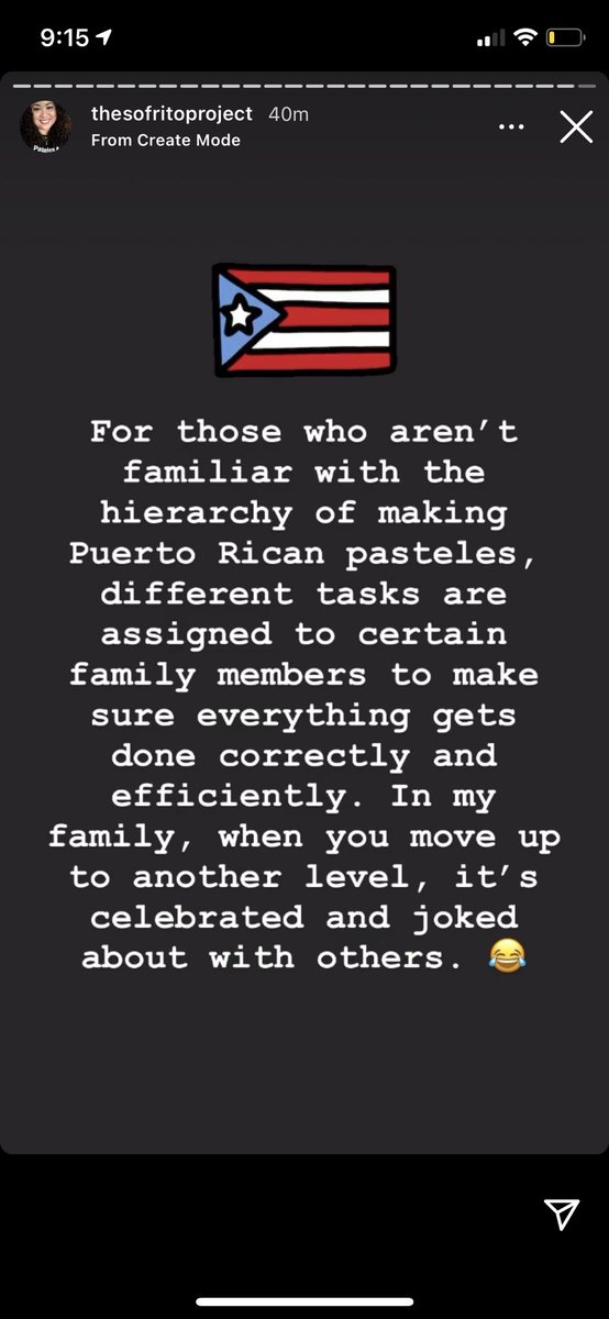 I decided to make a meme after getting a few replies from fellow Boricuas over on IG about the hierarchy of making our pasteles. 