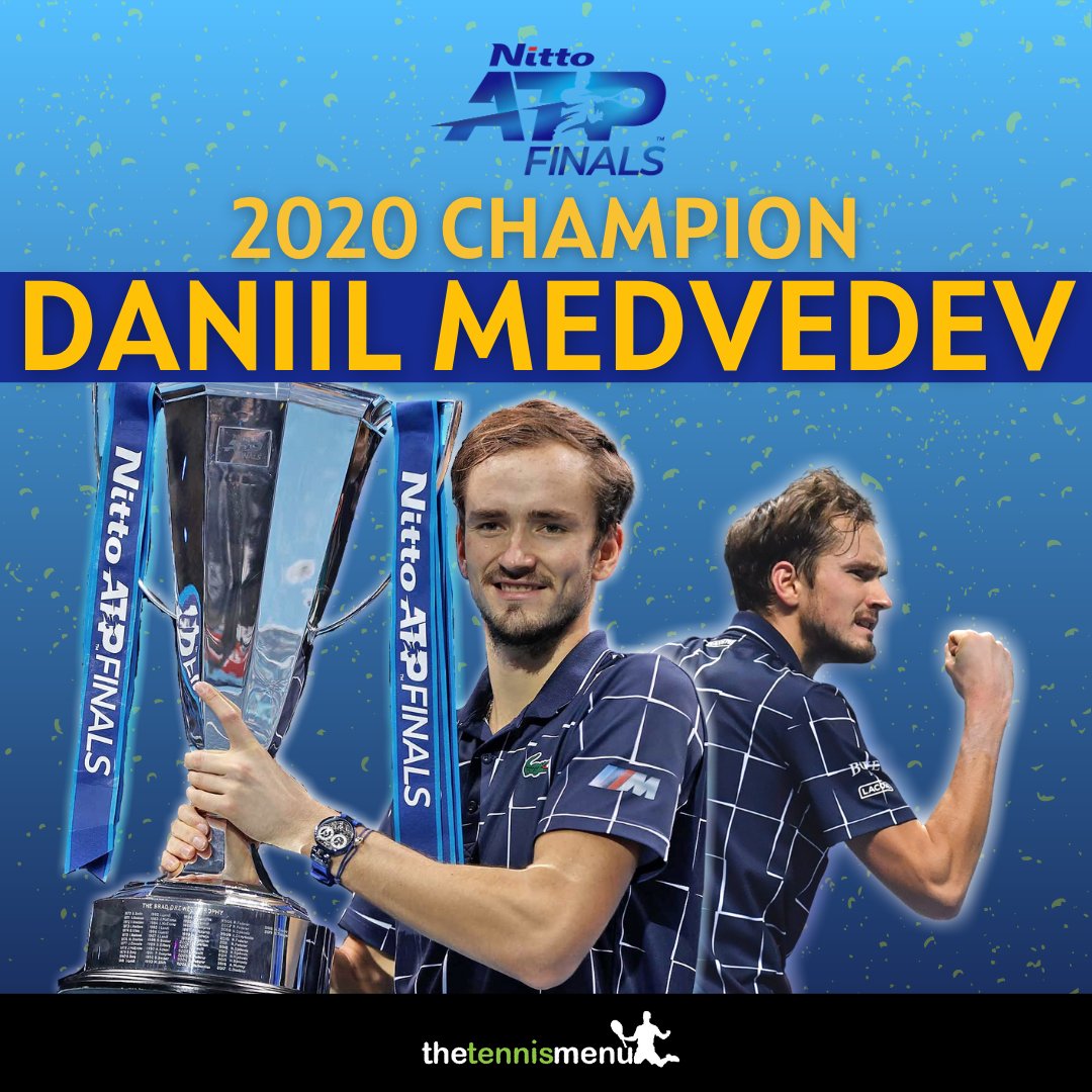 Congratulations to Daniil Medvedev on winning his first Nitto ATP Final
#tennis #atpfinals #medvedev #tennismatch #tennisfinal #atptour #tennispro #tennistour #thiem #compete #nittofinal #tennislife #tennisplayer https://t.co/CdL8d7PWJx
