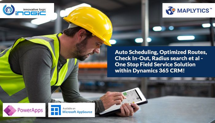 inogic's tweet image. Auto Scheduling, Optimized Routes, Check In-Out, Radius search et al– One Stop Field Service Solution within Dynamics 365 CRM! bit.ly/31BlXvT  via @maplytics #msdyn365 #msdyncrm #radiussearch #maplytics #CRMmaps #mapsintegration #fieldservice #salesrep #routing #CRMsales