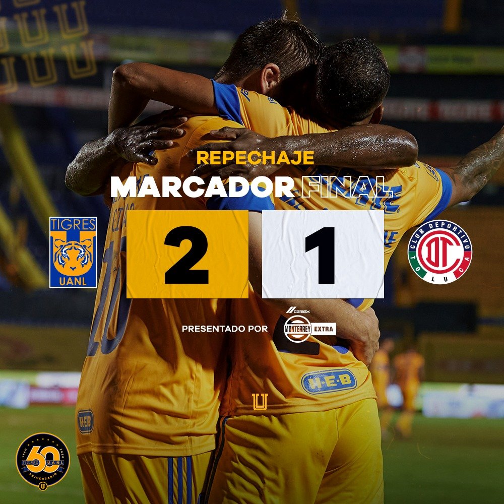 Final en el Volcán!🌋
Tigres avanzando a lo Tigres, sufriendo y todo. Nueva liguilla por 2-1 vs Toluca con doblete de Gignac.
A mejorar bastante en cuartos. Se complicó en el 2T y lo de Hugo Ayala, ufff. Y pues así fue esto.
#PerfilTigre 🇺🇦⚽️ https://t.co/nzN7txHI8n