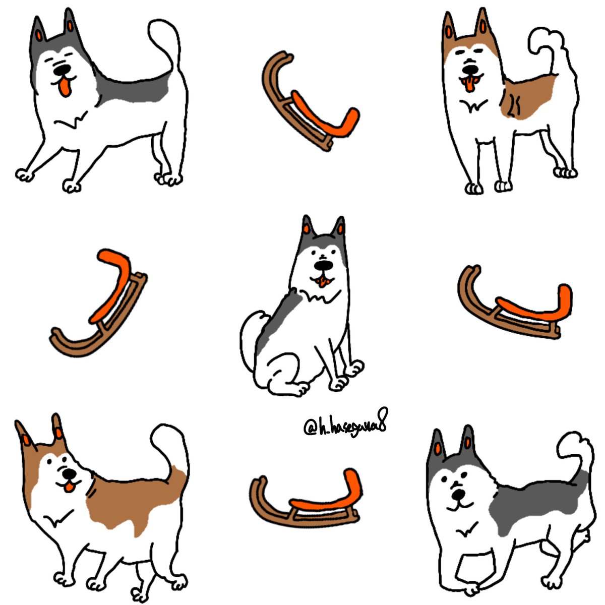O Xrhsths ハセガワ イラストレーター Sto Twitter Suzuriでシベリアンハスキーのロンtを買ってくれた人ありがとうございます 自分が描いたイラストだからすごく嬉しいです 犬をはじめ他の動物イラストもグッズにしています リンクから是非 T Co
