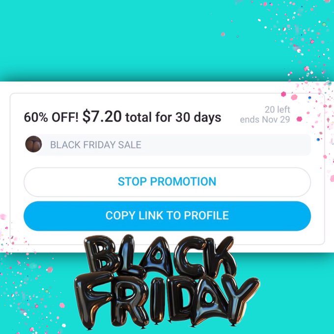 BLACK FRIDAY SALE ON MY ONLYFANS! 60% OFF! 7.20$ usd 😍 20 spots in total grab it while you can!! https://t<a href="/tag/f4f"class="tags"><span>#f4f</span></a>
