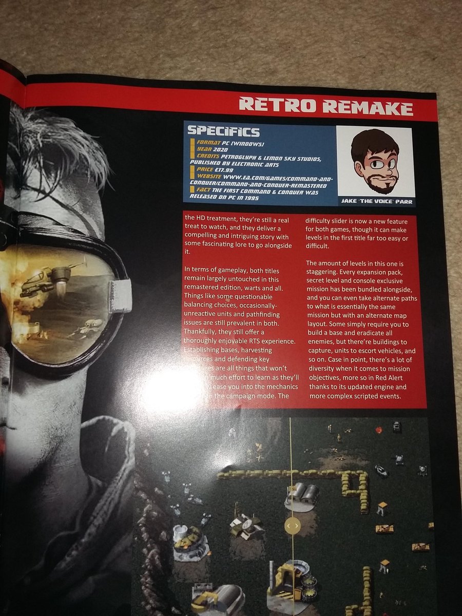 JakeTheVoice123's tweet photo. E1M1 Magazine isn't the only publication I'm writing for. Spotted my review of Command & Conquer Remastered in #RetroFormat! #Gaming #journalism #Review #commandandconquer https://t.co/ay5I8jDjWw