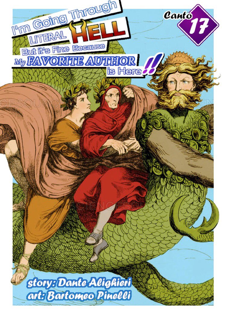 DotMDotArtist1's tweet photo. @CSMFHT Dante’s Divine Comedy should get the respect it deserves as the first Isekai. Blatant fan-fiction? yes. Author self-insert? yes. But still a landmark light novel series. https://t.co/PcxGeccKY4