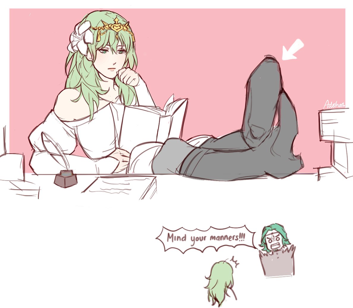 The new archbishop vs. her outfit (ft. her secretary)
#FE3H #Byleth #Seteth 