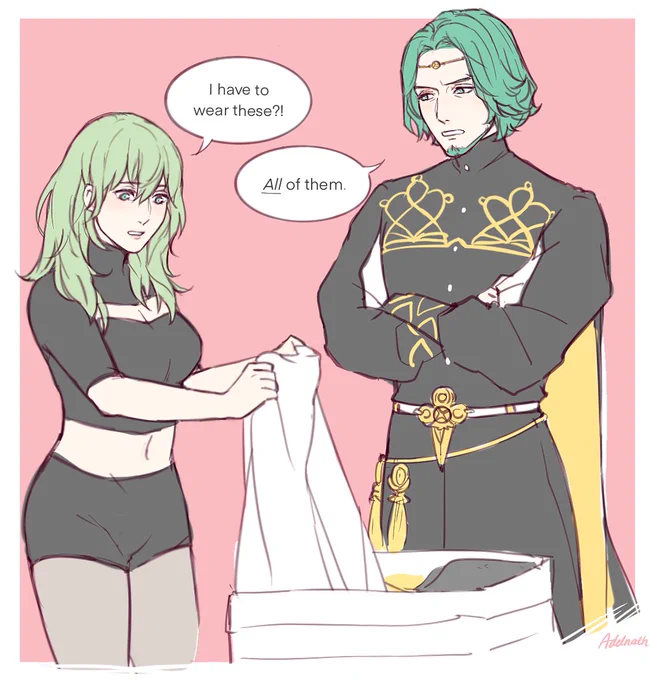 The new archbishop vs. her outfit (ft. her secretary)#FE3H #Byleth #Seteth 