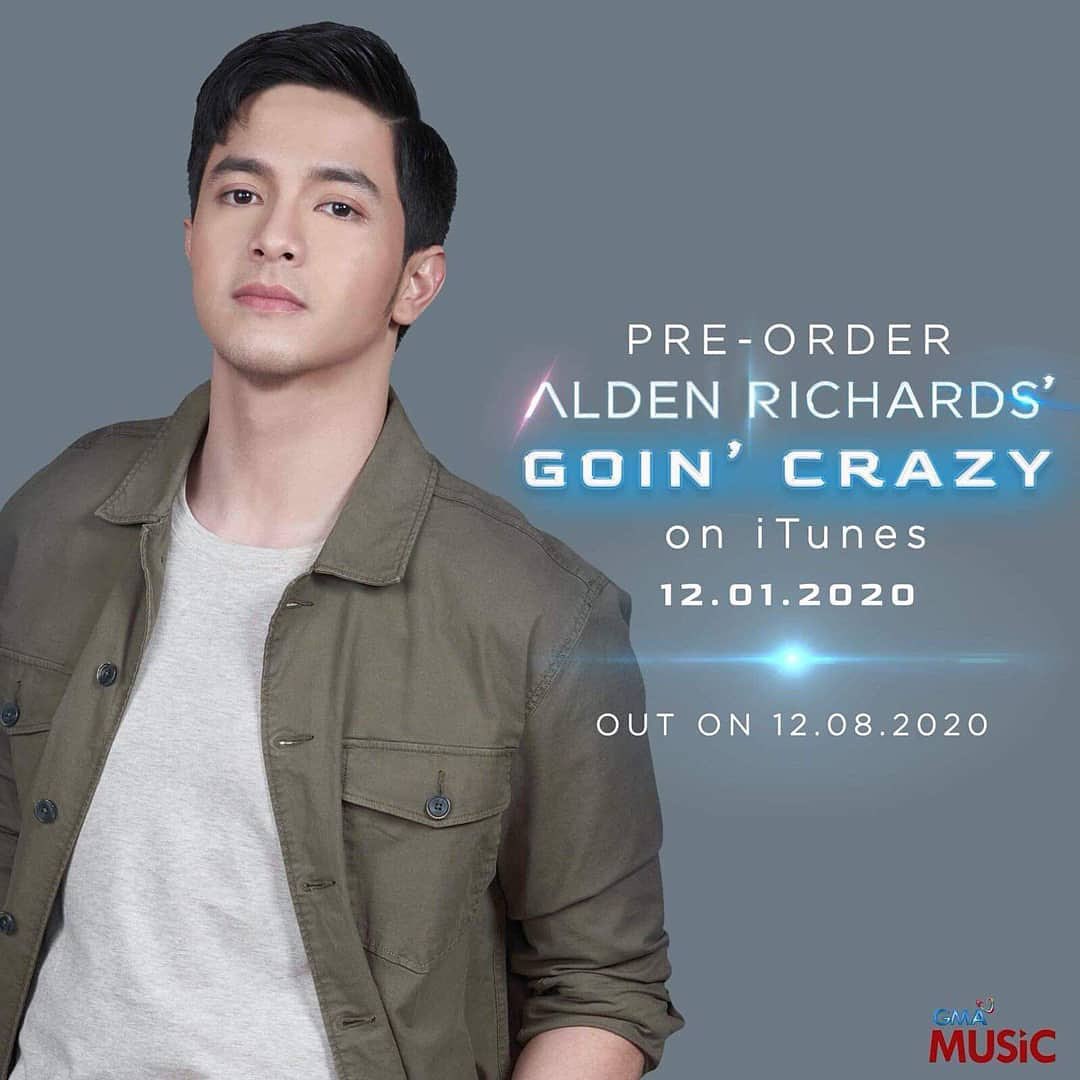 AldenExclusive2's tweet image. Pre-order @aldenrichards02’s #GoinCrazy single on Dec 1, 2020 on iTunes. Mark your calendars too for when it becomes available on Dec 8, same day as #AldensReality, The Virtual Reality Concert when #AldenRichards will perform this song for us for the first time. Exciting!