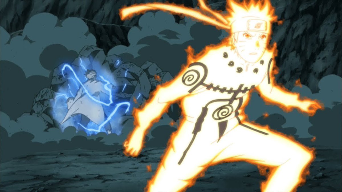 The next form is KCM1!This is the first stage of controlling Kuramas power. This is the form he took after him and Kurama had a battle for control over his chakra and body!