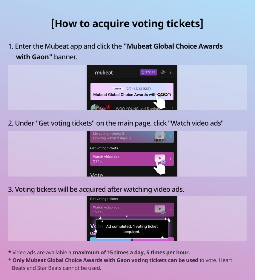 fanbase_kids's tweet photo. 🏆| Mubeat Global Choice Awards with GAON 

STAYs, start collecting now your voting tickets 🎟 on Mubeat for GAON MUSIC CHART AWARDS.

🔗 https://t.co/uFTZTBXys9

⏰1st Round Voting will start on December 7 at 12PM KST

@Stray_Kids #StrayKids 

Please check the tutorial below⤵️ https://t.co/HYjF6pp582