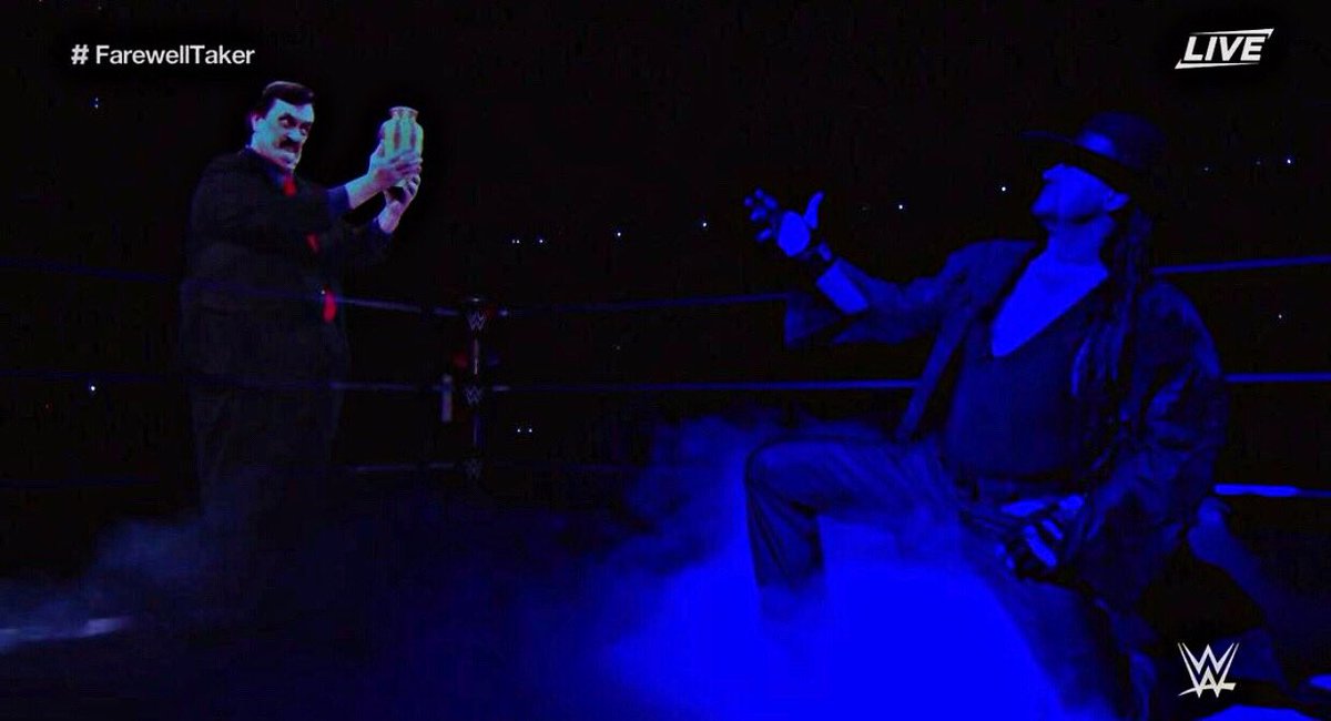 JamielovesTaker's tweet photo. Iβm emotional π. I didnβt want to say goodbye, but Iβm happy that he got to retire how he wanted to.
He deserves such a massive send off #ThankYouTaker #FarewellTaker #30YearsOfTheUndertaker @undertaker https://t.co/BUkkhKylYb