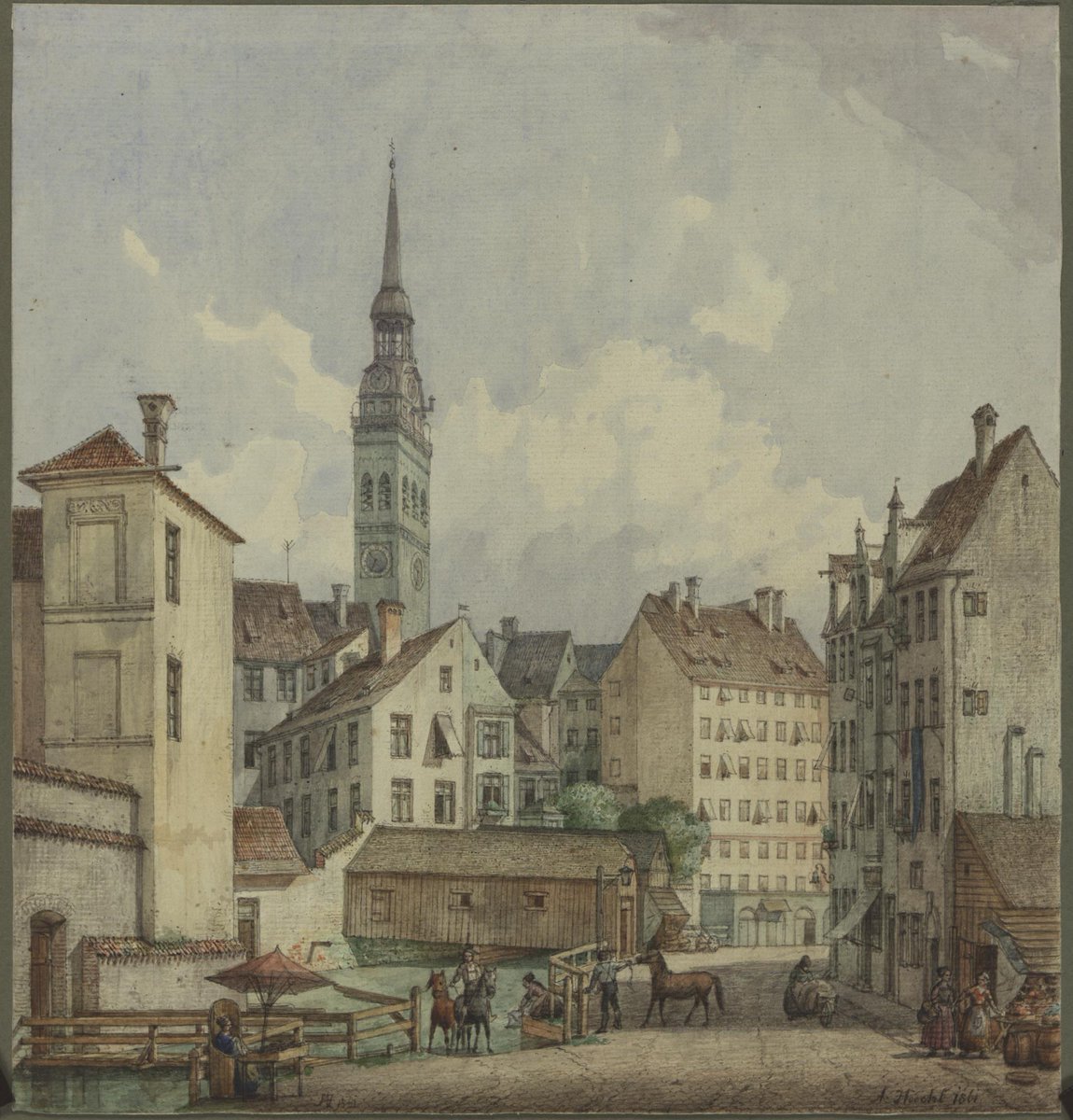 HVOBB's tweet photo. #München: Roßschwemme mit Blick auf St. Peter
Bleistift, Aquarell, Feder, Anton Höchl, 1861
DE-1992-HV-BS-B-03-55
https://t.co/z0uMGK2pLq
#HVOBBNov #AlterPeter https://t.co/C3D3hzXbaf