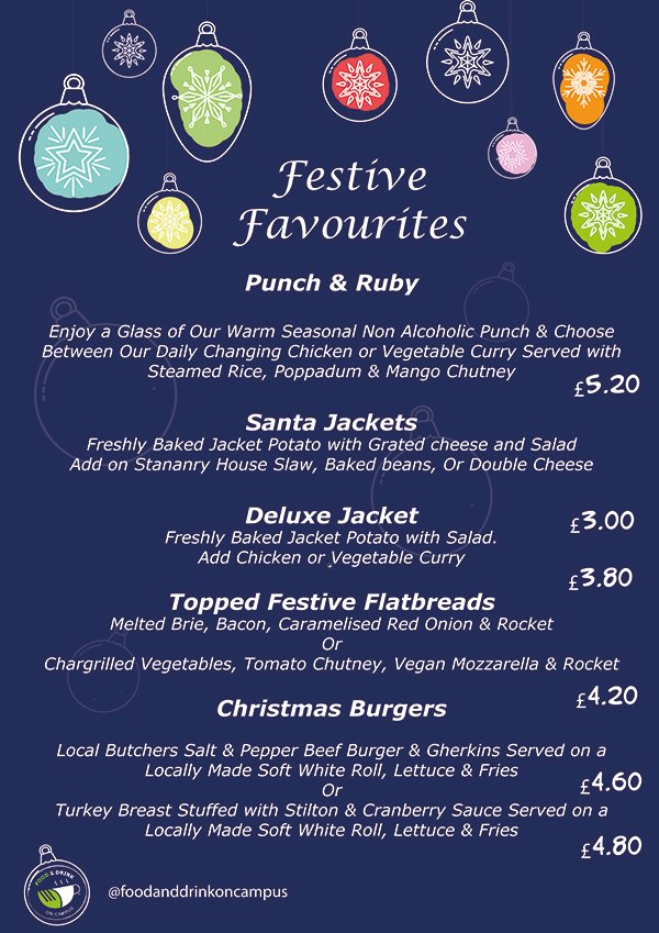 FalmouthExeter's tweet photo. Takeaway Christmas has arrived at The Stannary and Fox!! Here are some samples of festive offerings - available from today. @FalmouthUni @UniExeCornwall @TheSUFalExe #Xmas #xmas2020 #xmasdinner #yum #firstinthequeue https://t.co/a3LqpqauVc