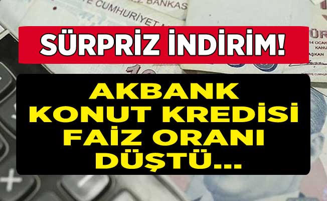 Son Dakika Kredi Haberi: Akbank'tan Sürpriz Konut Kredisi Faiz İndirimi Güncellemesi Geldi! https://t.co/UpHeV2pANR
