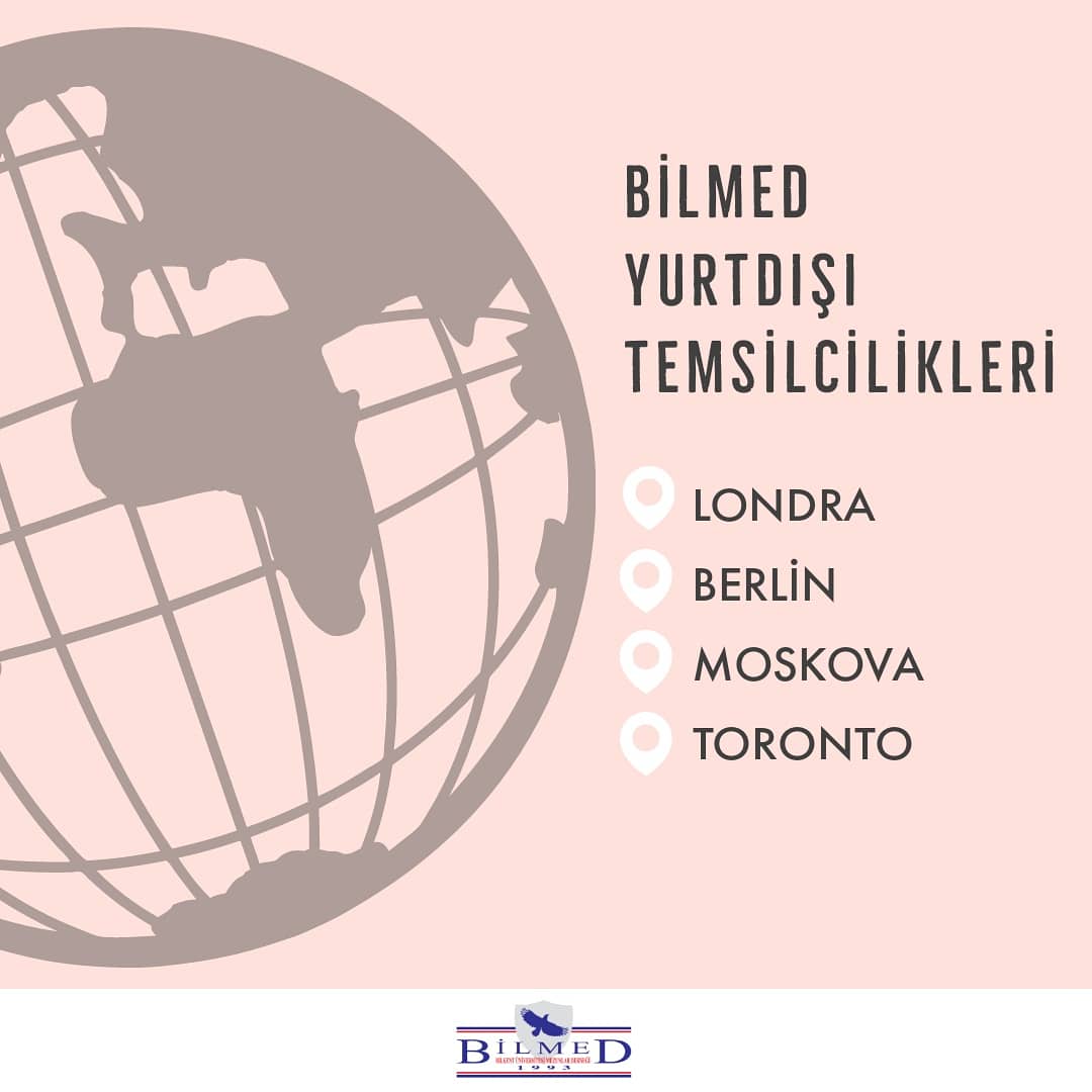 #Bilmed Yurtdışı Temsilcilikleri 

Londra / Aslı Melek Gülseren
Londra / Onur Oktay
Moskova / Hakan Köksal 
Toronto / Gülnihal Zileli 
Berlin / Alp Çağlar