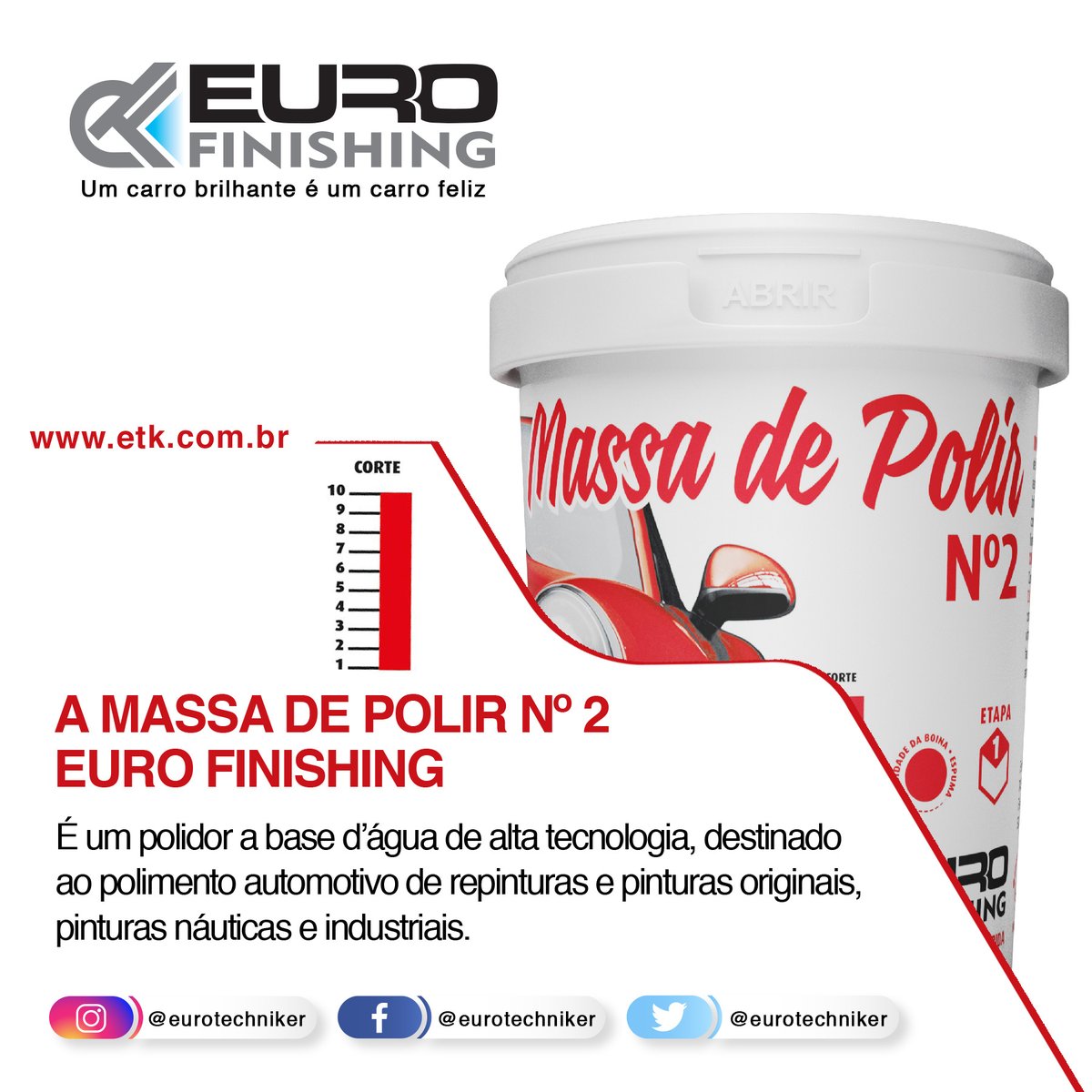 eurotechniker's tweet photo. Sua composição abrasiva especial, proporciona rápido e excelente nível de corte, acabamento e brilho final sem deixar resíduos. #eurotechniker #eurofinishing #polidor #polimento #voylet #kaizentech #riken #lovecar #me #carpolish #polish #lixamento #funileiro https://t.co/CPqZxZK4Pf