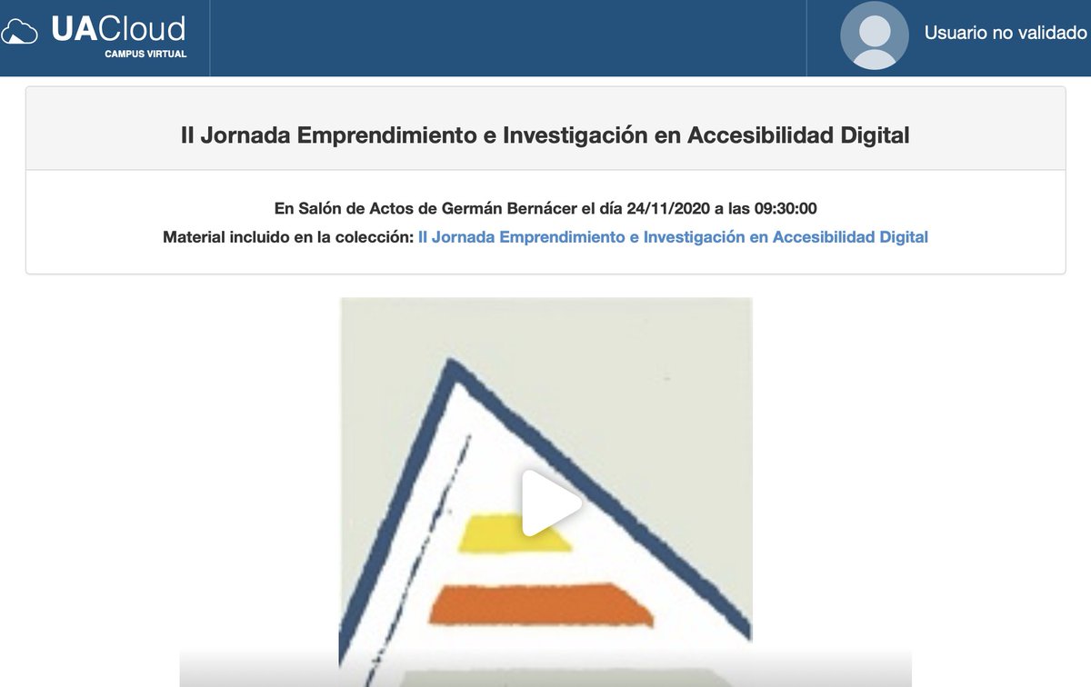 AccesibilidadUA's tweet photo. 📣 Mañana martes de 10 a 12h te esperamos en el Videostreaming de las II Jornada de Emprendimiento e Investigación en Accesibilidad Digital de la @UA_Universidad 
ℹ️ Nuevo concurso de ideas para comunidad UA, ejemplos de proyectos exitosos.. 
Síguelo aquí: https://t.co/EiZ9QGyrFs https://t.co/3DNuyxNwqp