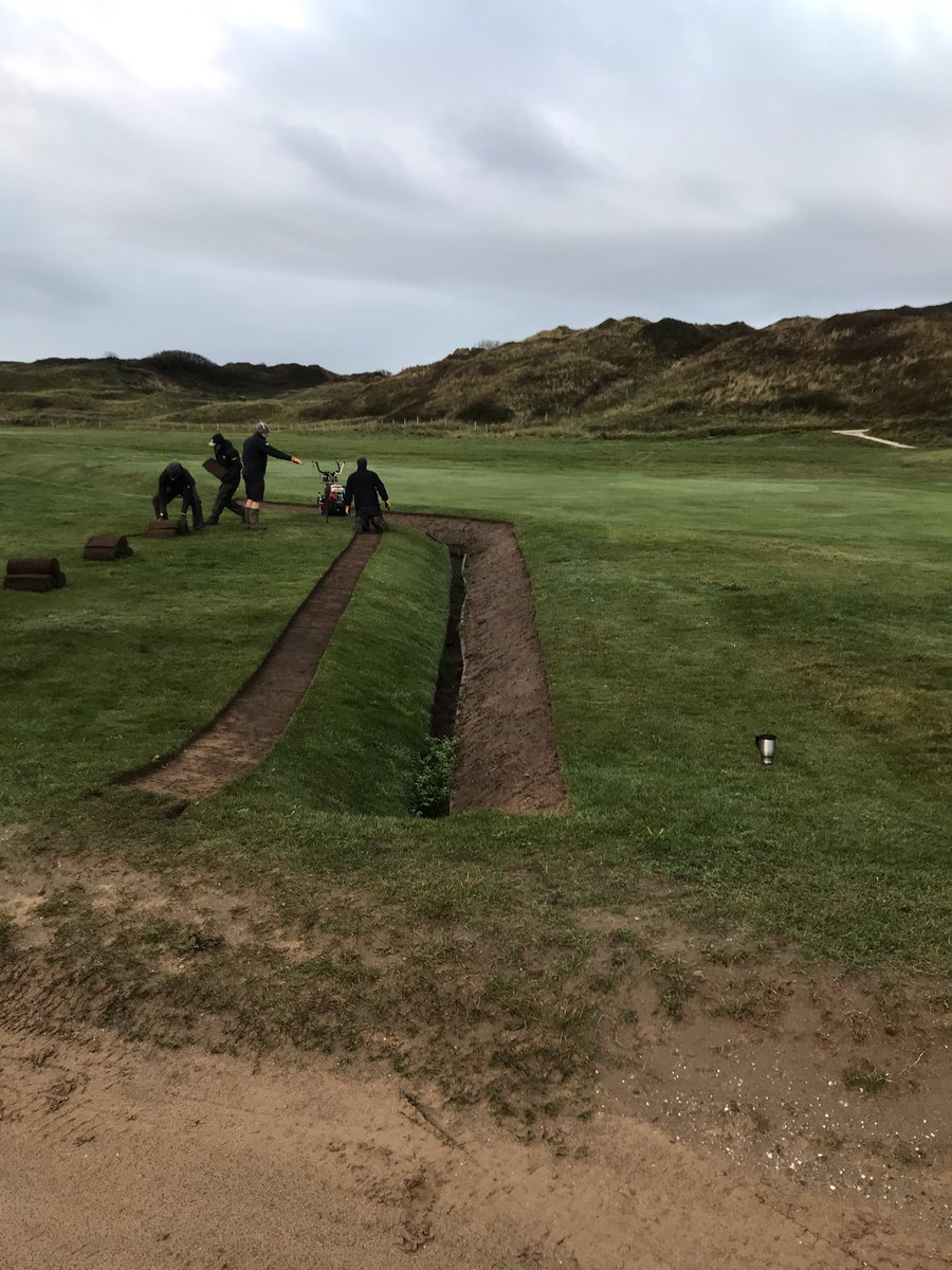 Great work last week by the team on the ditch re builds on 11th East on to the 17th West with Clive our 360 digger  magician