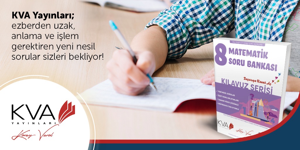 KVA Yayınları; ezberden uzak, anlama ve işlem gerektiren yeni nesil sorular sizleri bekliyor! #başarıyolunda #korayvarolokulları #korayvarolakademi #success #lgs #anasinifi #ilkokul #ortaokul