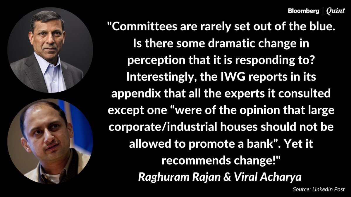 NDTVProfitAlpha's tweet photo. Why is there an urgency to change regulation, ask Raghuram Rajan and Viral Acharya. https://t.co/DUROHv0gWo
