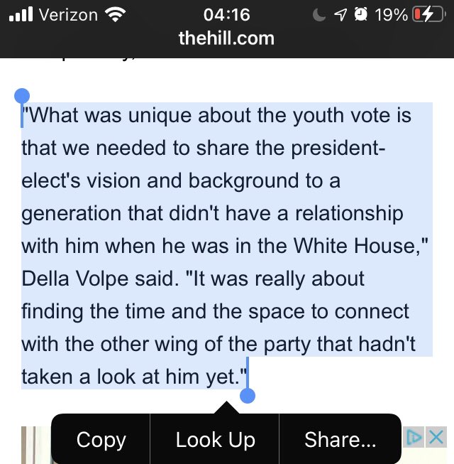 2While  @thehill thinks Biden did well with youth outreach (he didn’t, not substantively, anyways; just pure identity politics & virtue signaling),  @BernieSanders,  @AOC,  @justicedems,  @sunrisemvmt & SO MANY others were the ones on the ground *actually* driving youth turnout.