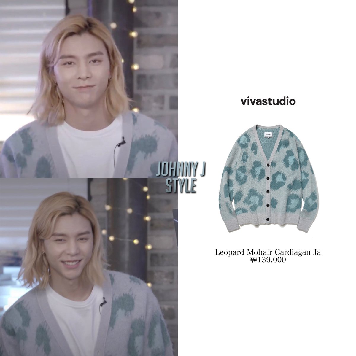 johnnyjstyle's tweet photo. 201123 “Neo Culture Talk SHOW🎤💚 (feat. MC 🐶🐻🐏)”
—
Viva Studio: Leopard Mohair Cardigan Ja
—
#johnny #johnnysuh #nct         #nct127 #johnnynct #nctjohnny #쟈니 https://t.co/kMmPo7RkK4