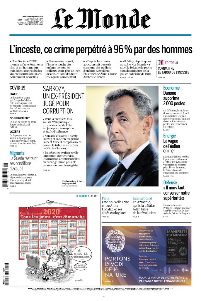 Dire la place des hommes dans la criminalité. A la une du Monde bouclé à l’instant