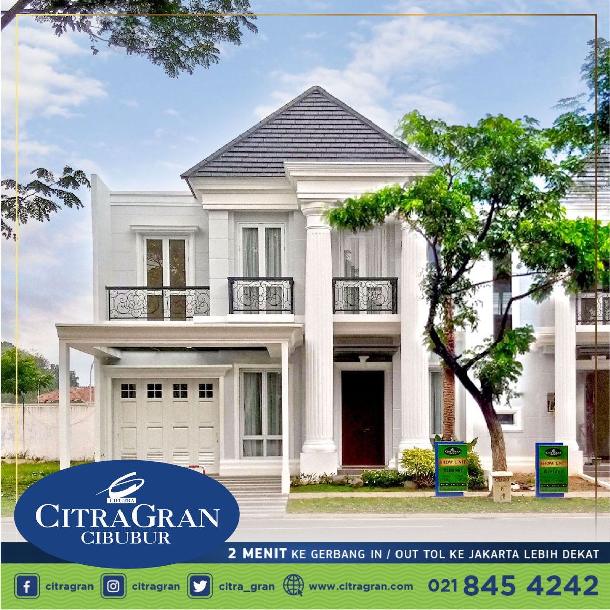 citra_gran's tweet photo. Ingin memiliki hunian modern yang prestisius berada di LINGKUNGAN ASRI, kawasan HIJAU, MODERN, NYAMAN dan STRATEGIS di Cibubur?
Memiliki LOKASI STRATEGIS, hanya 2 menit ke Gerbang Tol
Limited Offer 11.11
Disc 11%*
Special 11 Gift*

Jadi Tunggu Apa lagi...
Hubungi 021 8454242 https://t.co/mWqbooSsg3