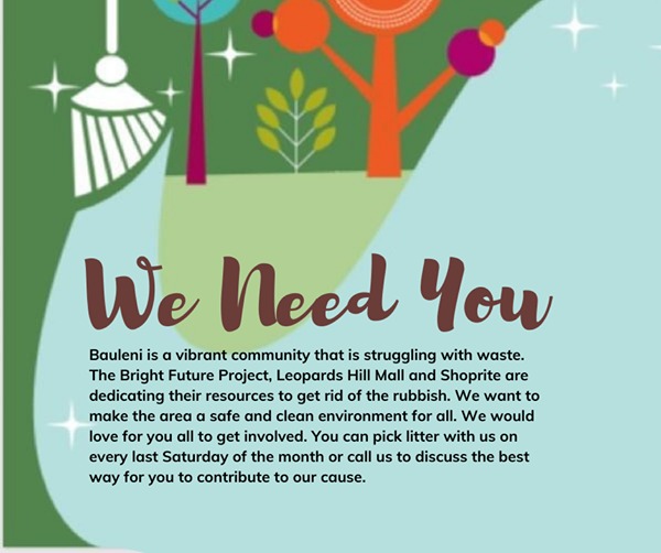 HillLeopards's tweet photo. Would you like to use your free time to changing Bauleni? Every last Saturday of the month, Leopards Hill Mall and @TheBrightFutu13 clean up Bauleni with a goal of removing waste for good. DM us for more details.

#Bauleni #BauleniCleanUp #Lusaka #Zambia #Cause #volunteer https://t.co/ZfABqJOPCi