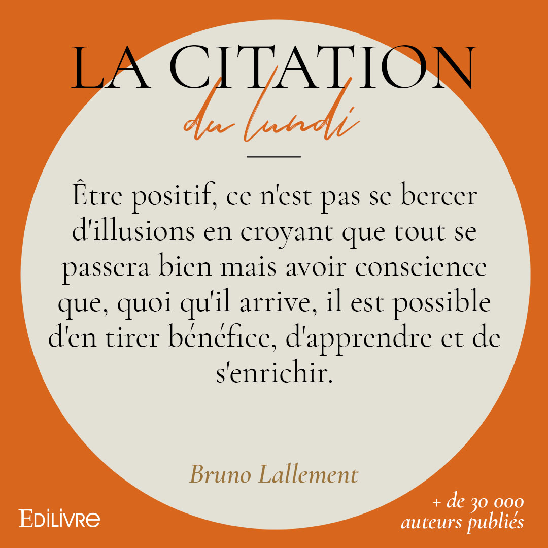 [La citation du lundi]

C'est avec cette citation de  Bruno Lallement que nous vous souhaitons une Excellente semaine :)
