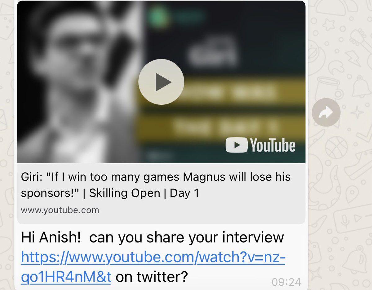 Anish Giri on X: Got a message from Magnus' sponsor.👇🤷‍♂️   #ChessChamps  / X
