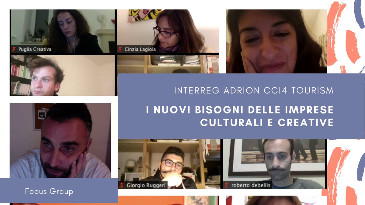 🚩I nuovi bisogni delle imprese culturali e creative
💻 digitalizzazione dei contenuti
🖱investimento in competenze digitali e capitale umano
🗣narrazione digitale: creazione di podcast
🗽valorizzazione dei beni culturali minori e delle comunità
#CCI4tourism <a href="/INTERREGADRION/">Interreg IPA ADRION</a>