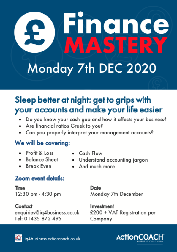 A date for the diary = Monday 7th December 2020.
We are proud to be working with @LucyBizCoach on this event! #profitandloss #cashflow #balancesheets