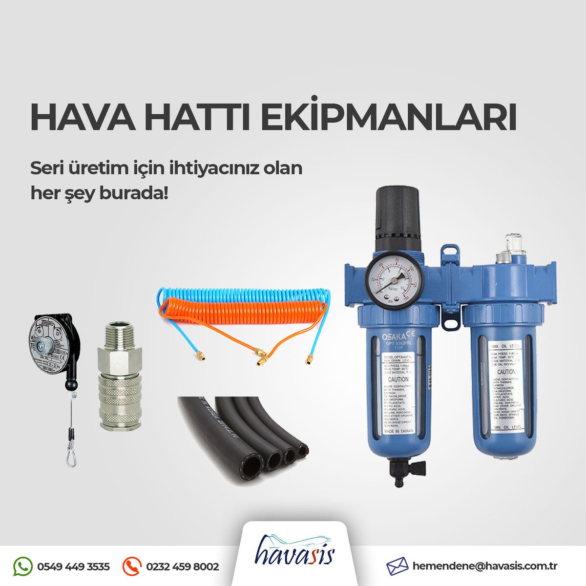 havasisas's tweet photo. Hava hattı ekipmanları.
Seri üretim için ihtiyacınız olan her şey burada.

Alışveriş : https://t.co/3KZIBb3FAW
Kurumsal İletişim : https://t.co/xwlz8s35qH

#havasis
#havahattıekipmanları
#elaletleri
#elektriklielaletleri
#pahaliyaalma https://t.co/lwMC6vyqfu
