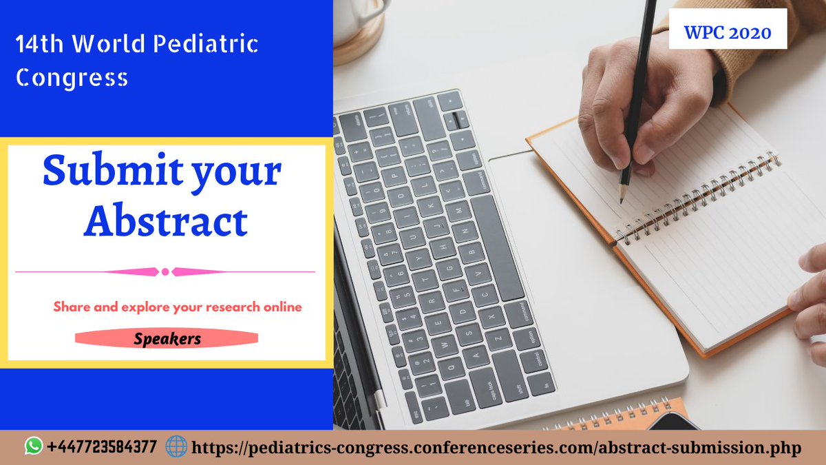 WPC_2020's tweet image. Don't miss the #Webinar @WPC_2020 #Participate and share your #research expertise #virtualevent 
Submit your #abstract and Book your slot now ! #pediatrics #childcare #Neonatology #Pediatrician #Immunologist #Physician #Pharmacist #Pediatricsurgeon #Neurologist
