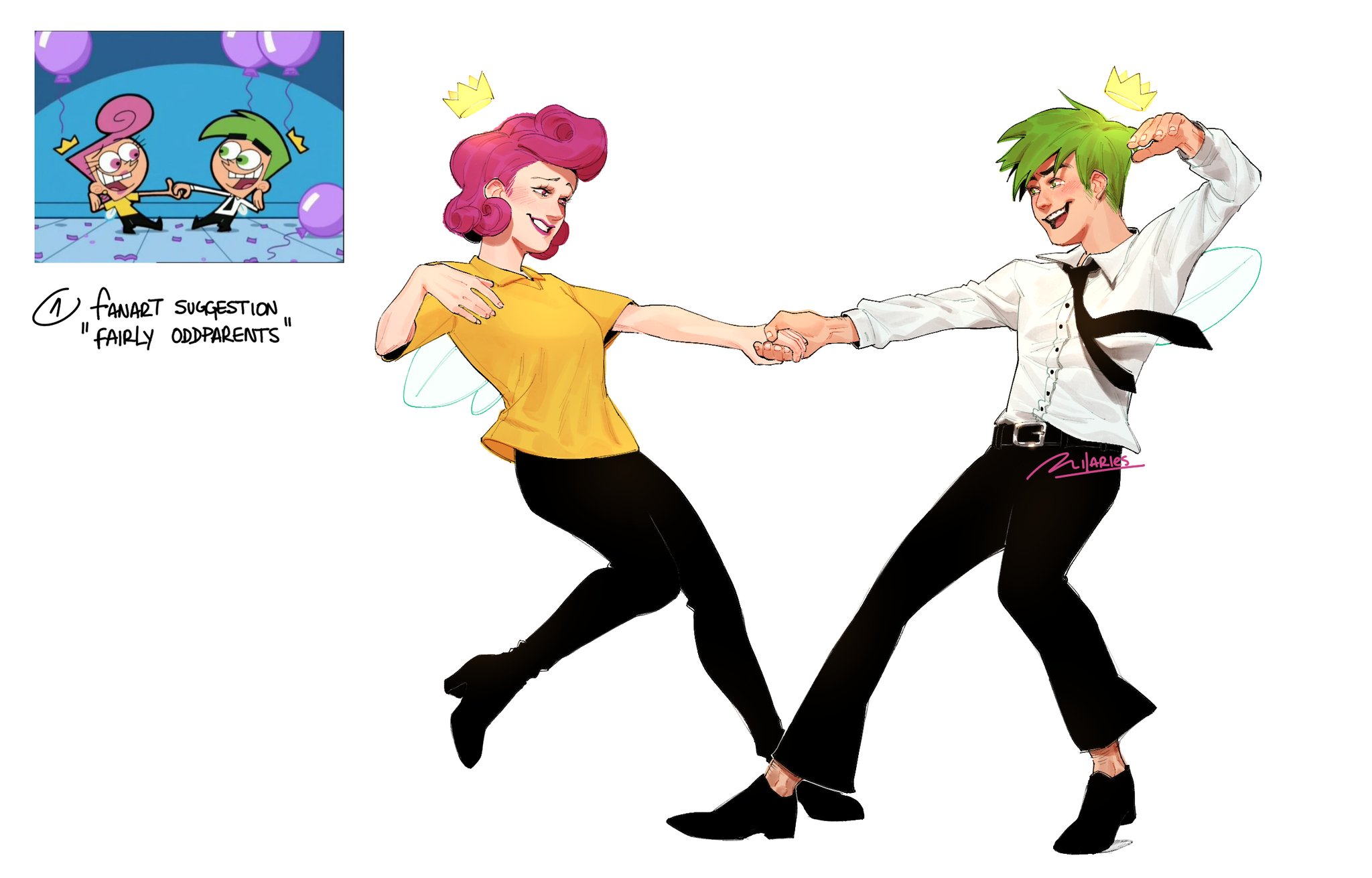 Fairly Odd Parents Cosmo And Wanda Fan Art