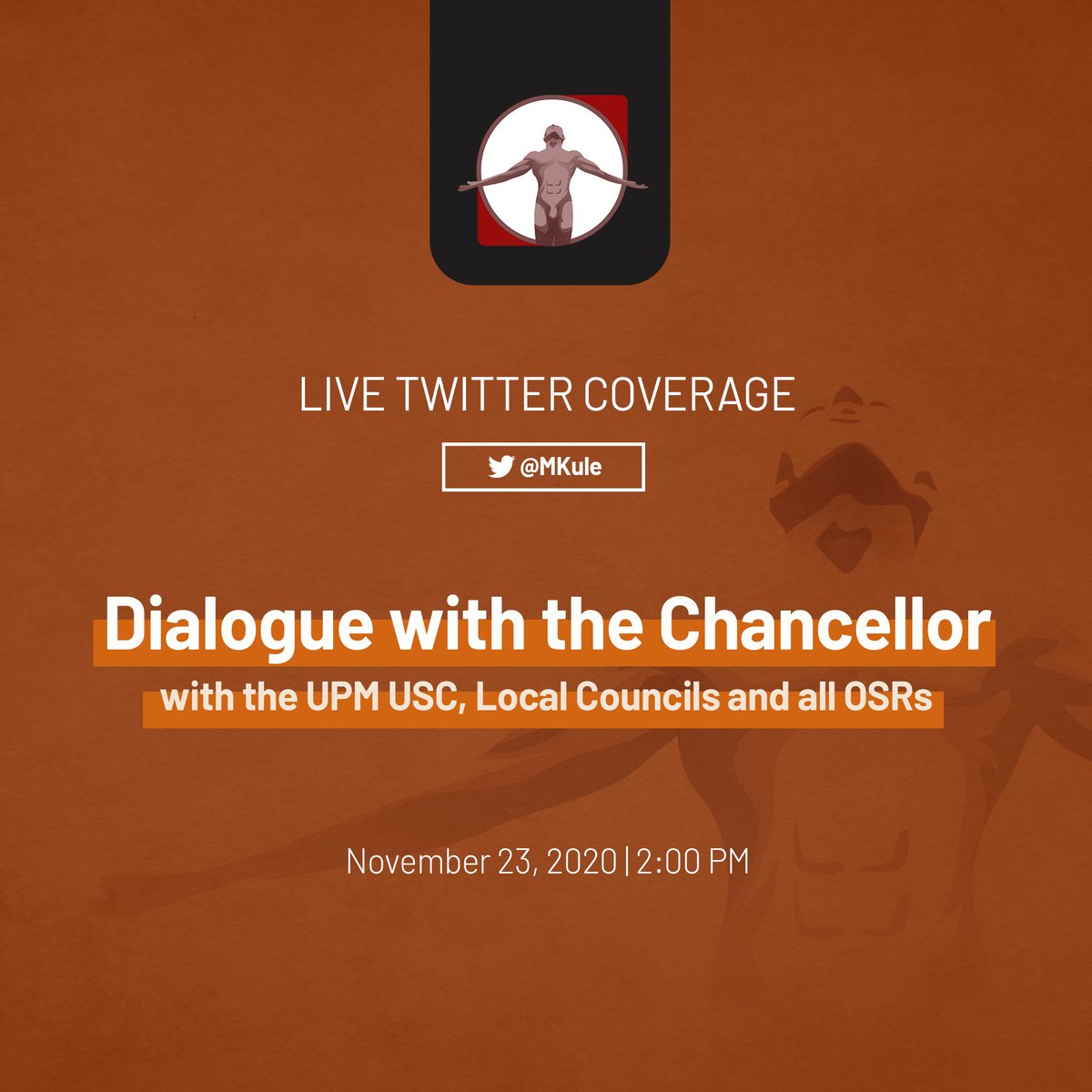 Good afternoon, UP Manila! The Dialogue of the League of College Student Councils (LCSC) with the Chancellor will commence shortly at 2:00 PM via Zoom.