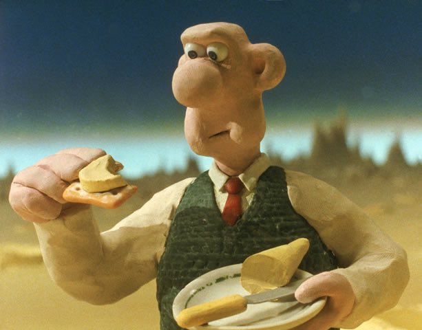 Girls only want one thing and it’s to taste Wallace and Gromit ‘s moon cheese and crackers