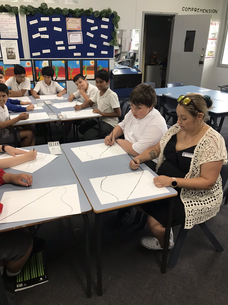 Stage 3 are loving their art lesson with Ms Mabon for transition.
